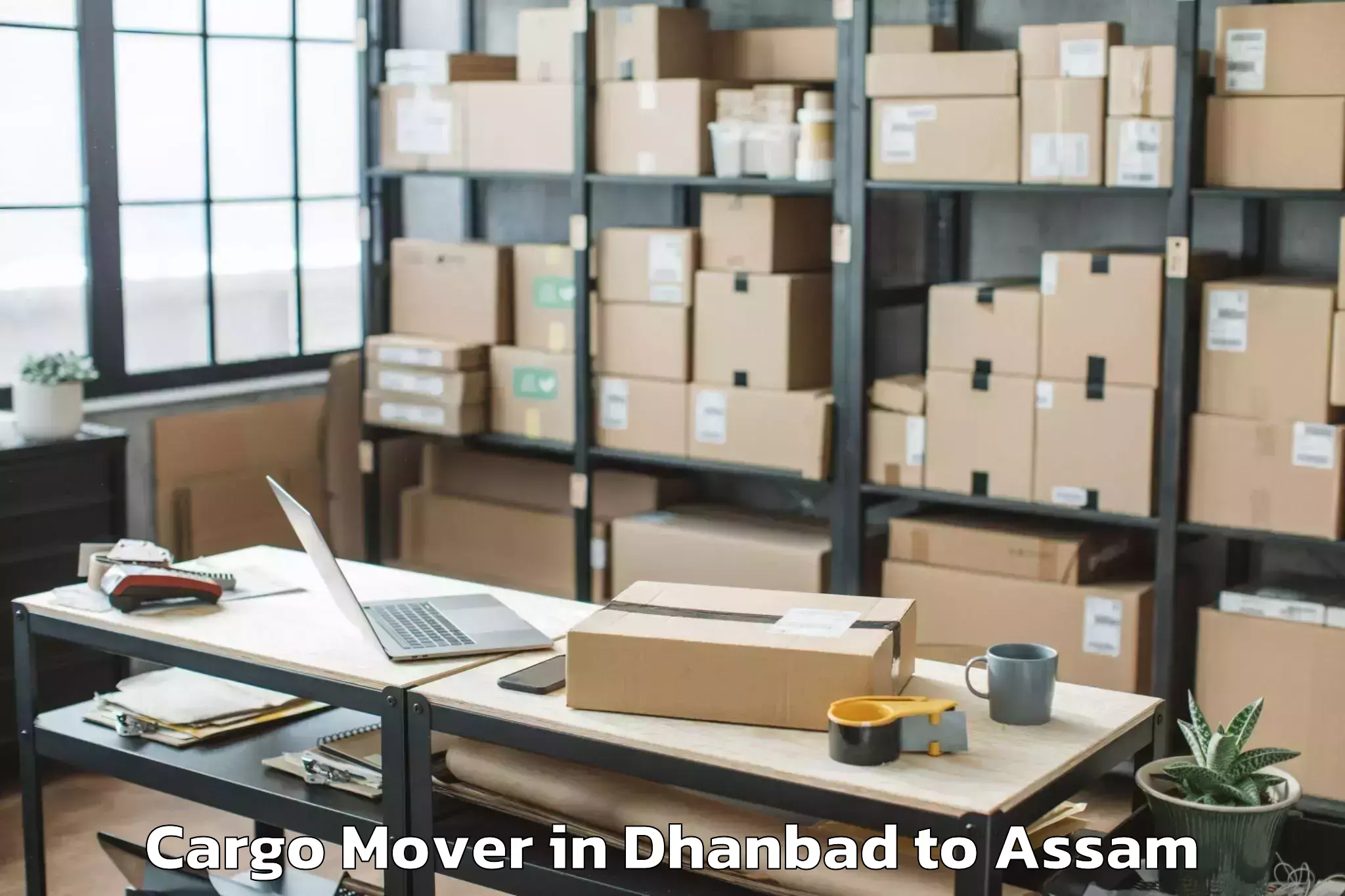 Easy Dhanbad to Laharighat Cargo Mover Booking